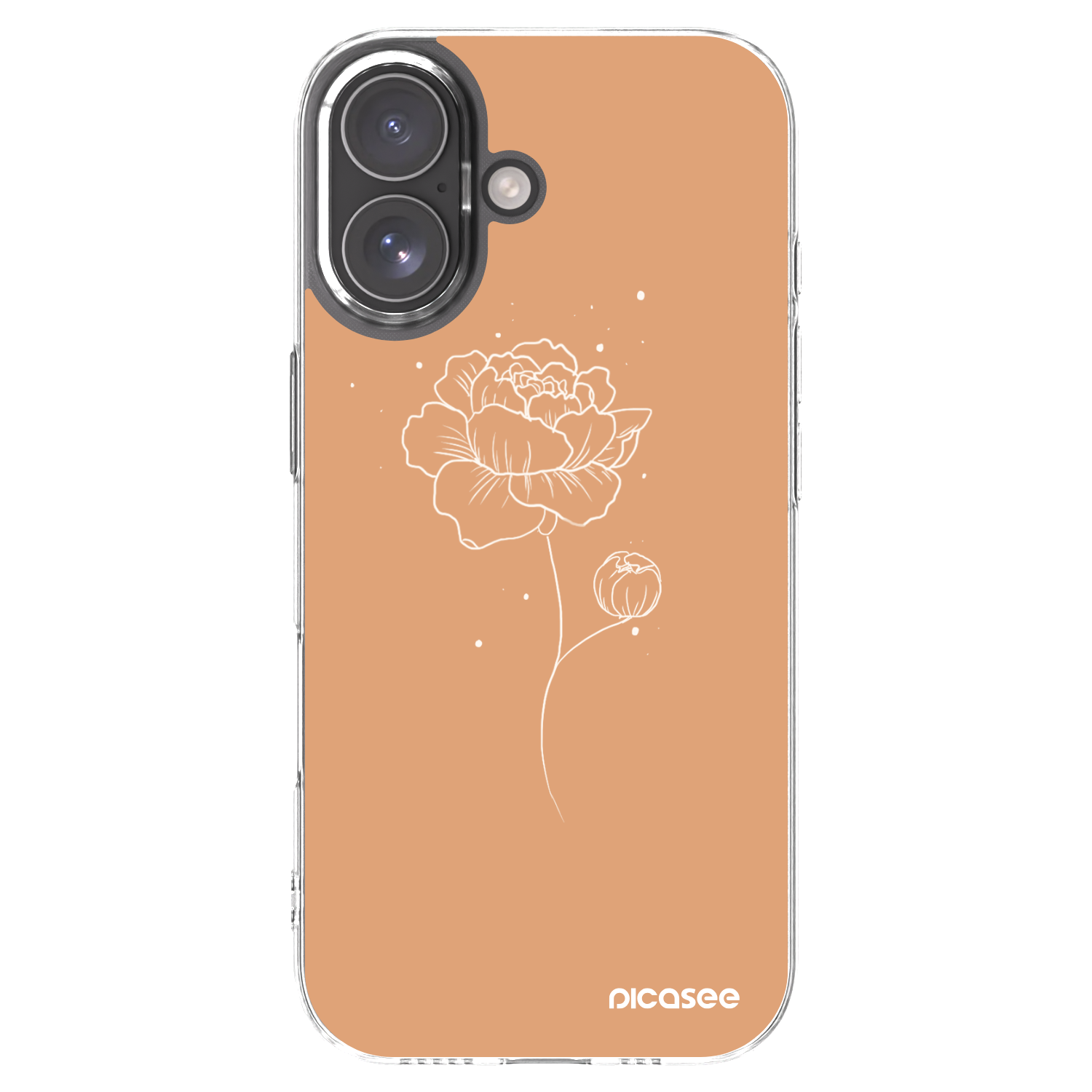 Picasee silikónový prehľadný obal pre Apple iPhone 17 - Peonies