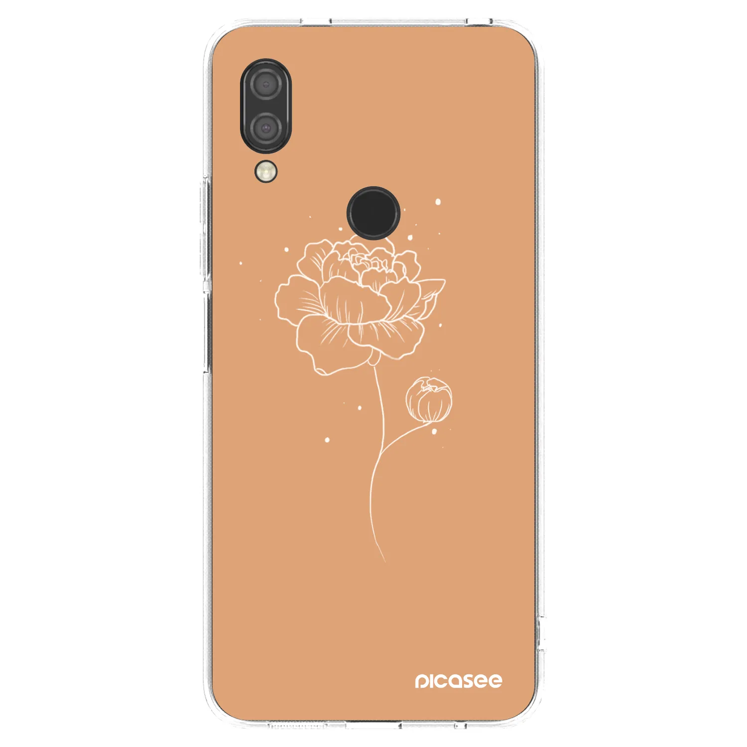 Picasee silikónový prehľadný obal pre Xiaomi Redmi 7 - Peonies