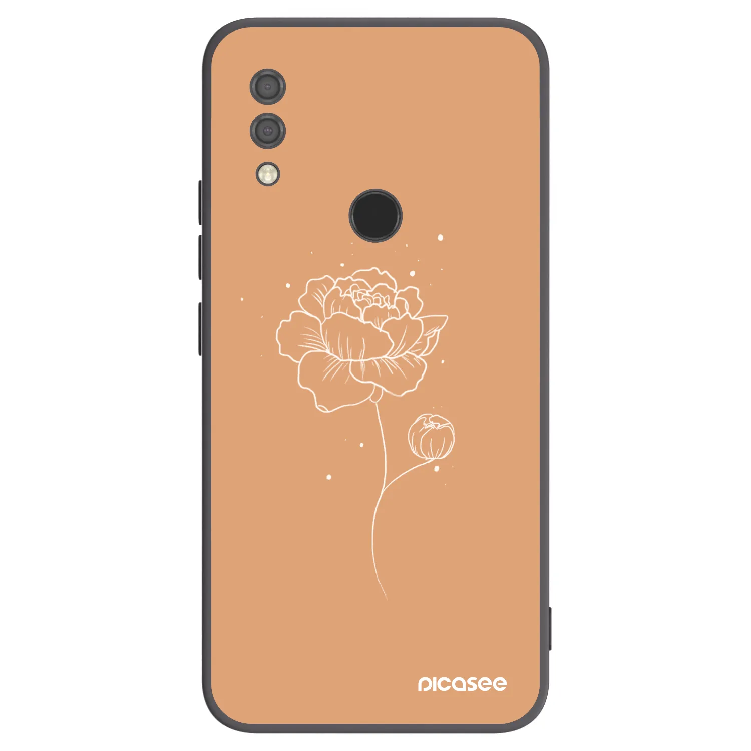 Picasee silikónový čierny obal pre Xiaomi Redmi 7 - Peonies