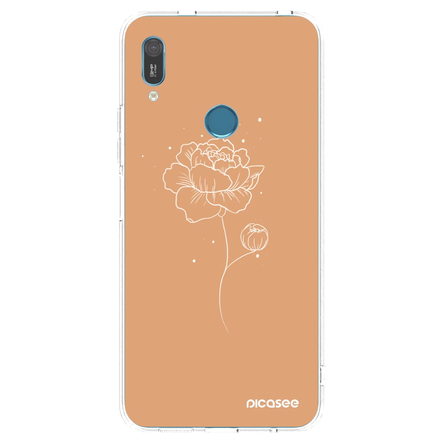 Picasee silikónový prehľadný obal pre Huawei Y6 2019 - Peonies