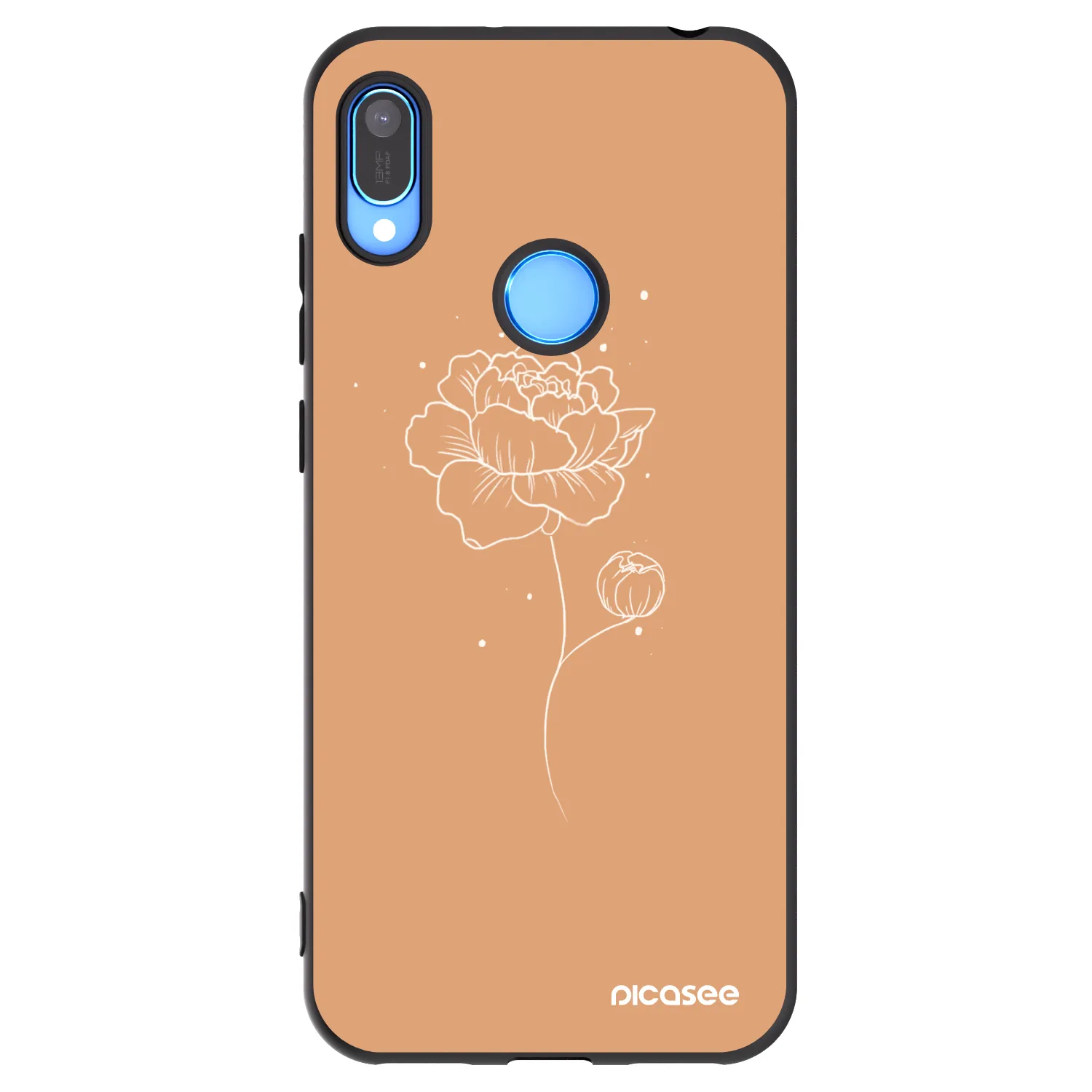 Picasee silikónový čierny obal pre Huawei Y6 2019 - Peonies