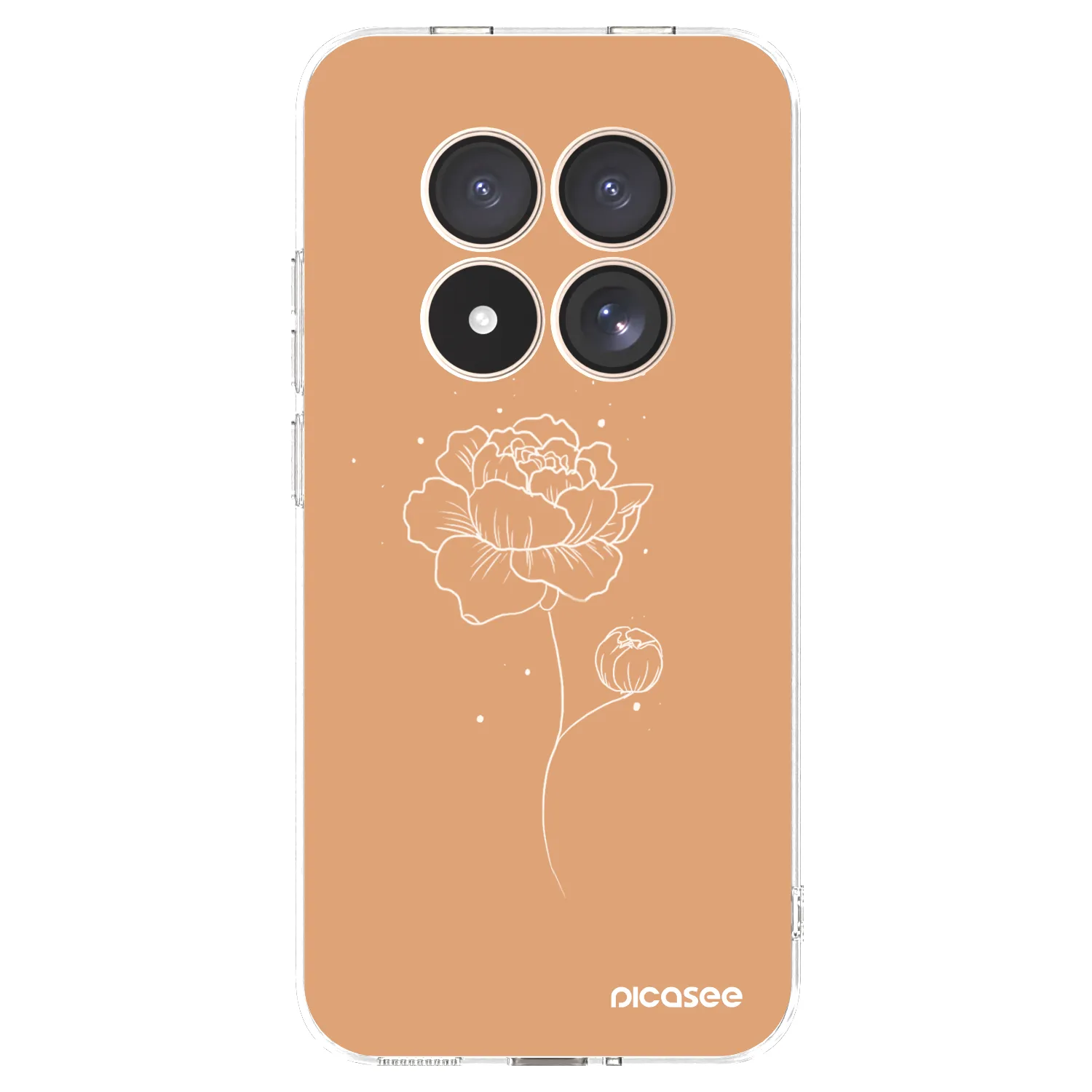 Picasee silikónový prehľadný obal pre Xiaomi Redmi Note 15 Pro 4G - Peonies