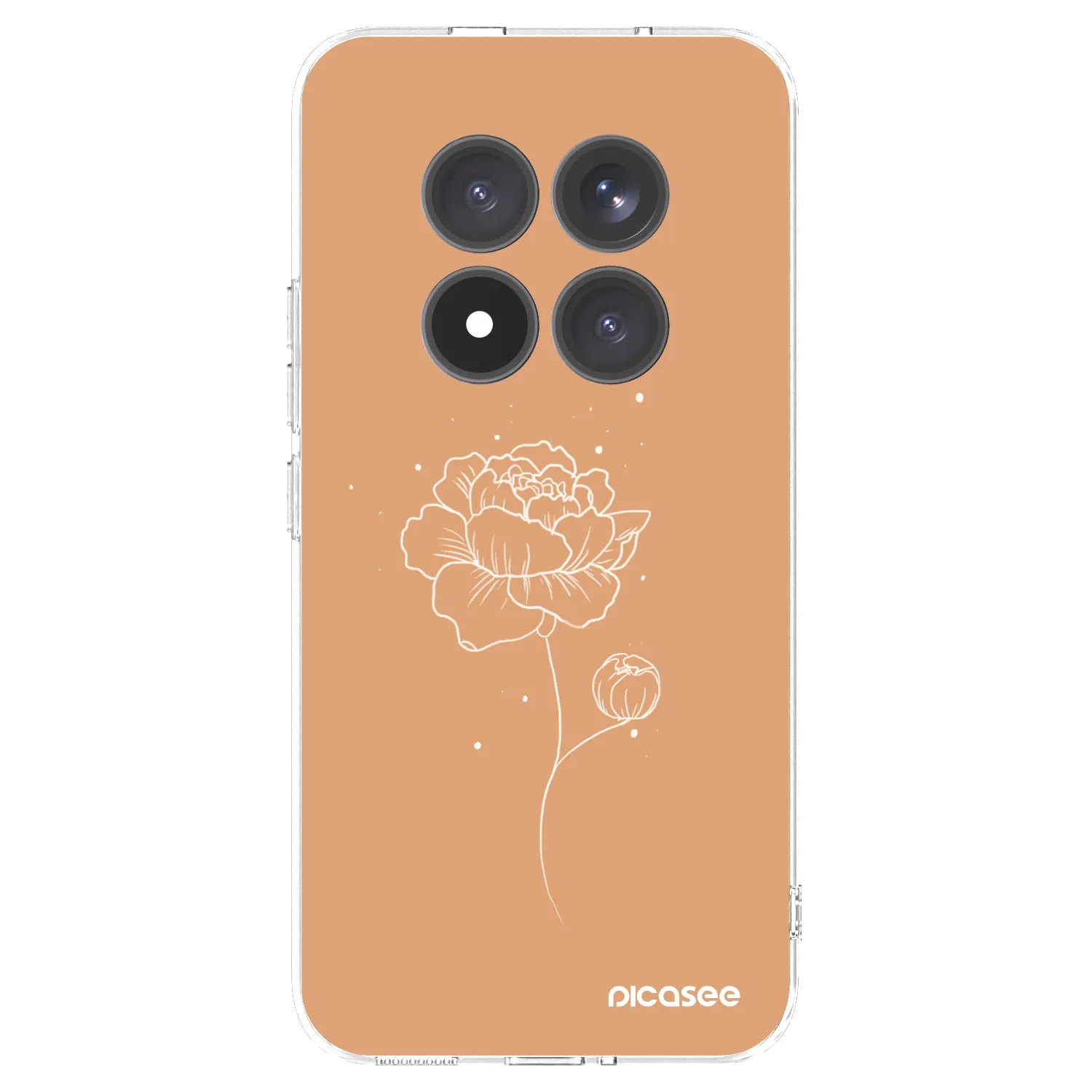 Silikónový prehľadný obal pre Xiaomi Redmi Note 15 Pro+ - Peonies