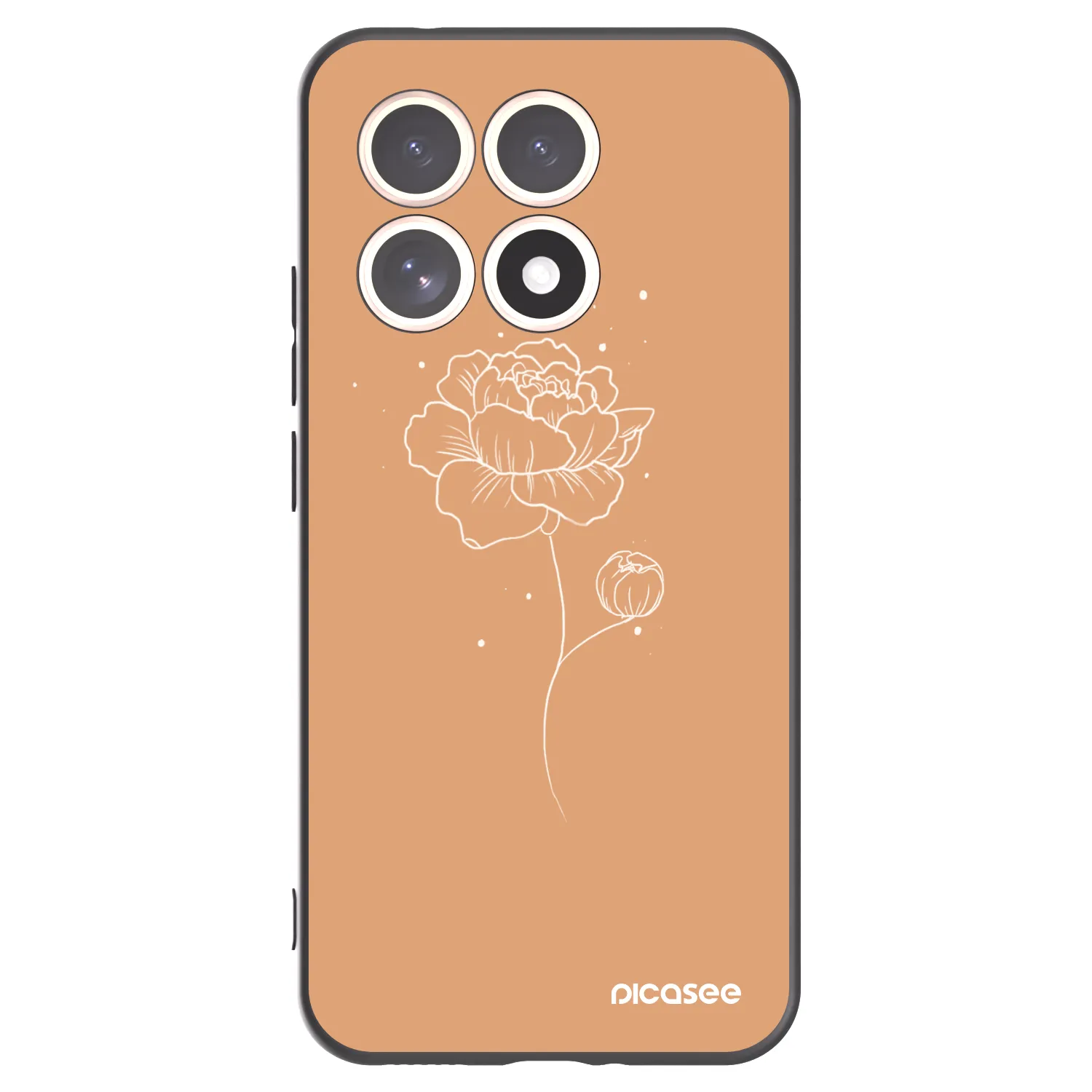 Picasee silikónový čierny obal pre Xiaomi 15T - Peonies
