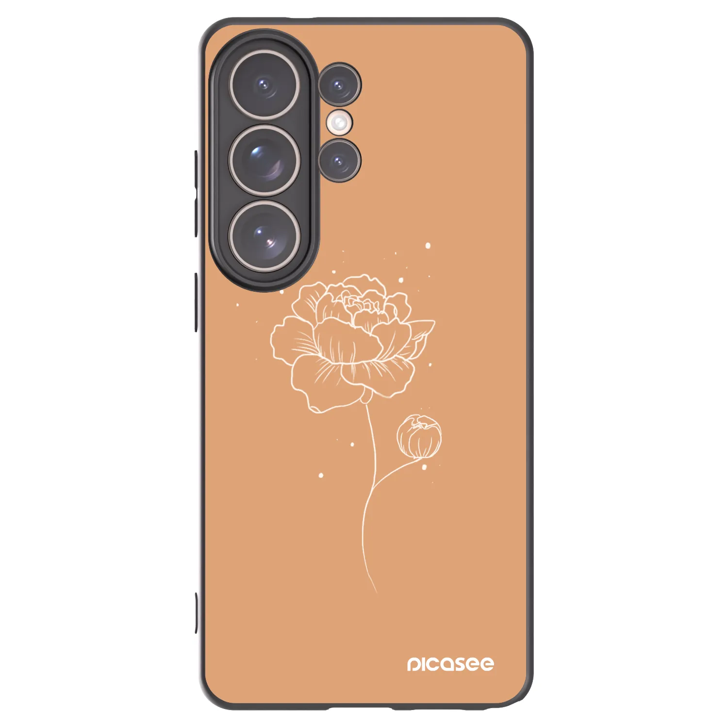 Picasee silikónový čierny obal pre Samsung Galaxy S26 Ultra - Peonies