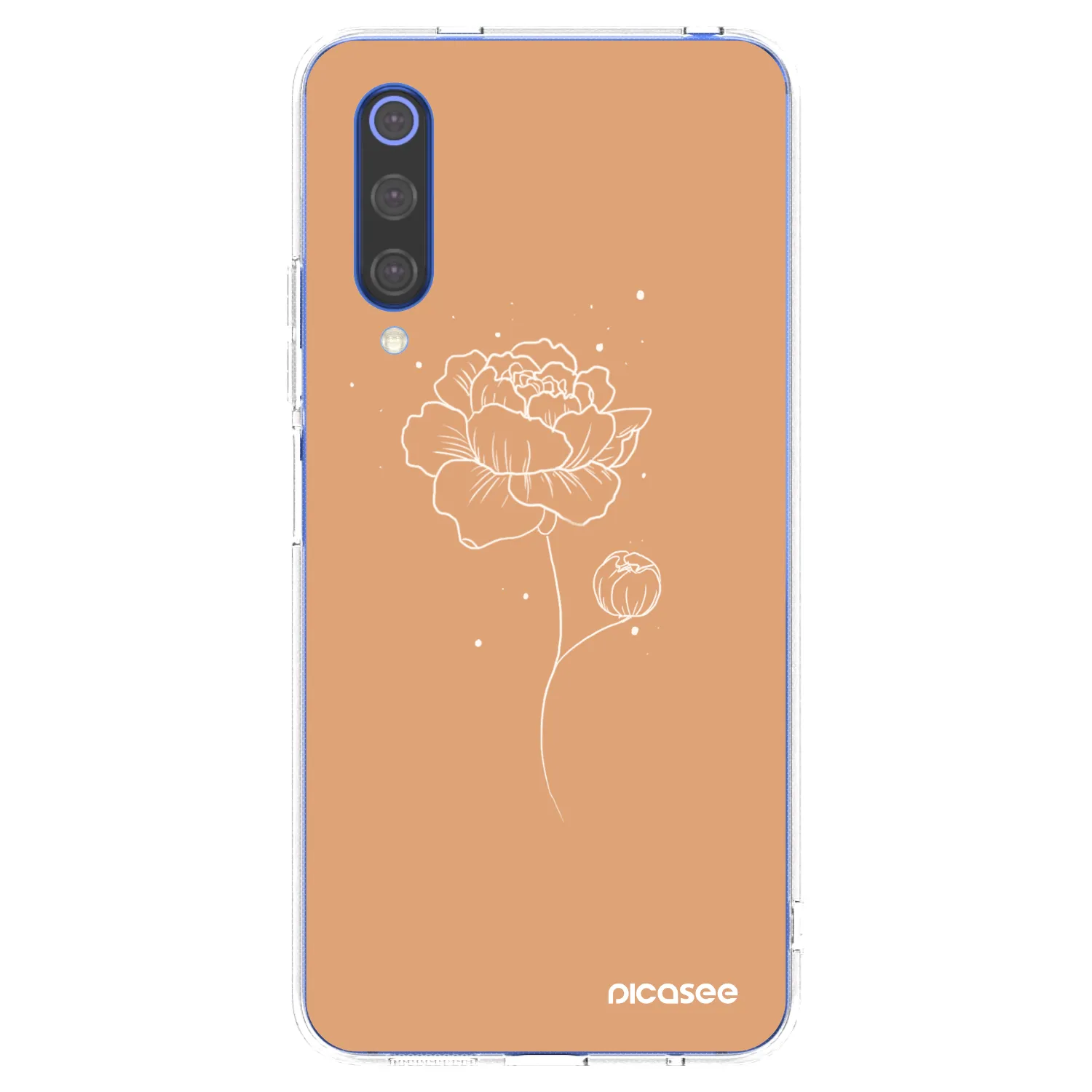 Picasee silikónový prehľadný obal pre Xiaomi Mi 9 SE - Peonies