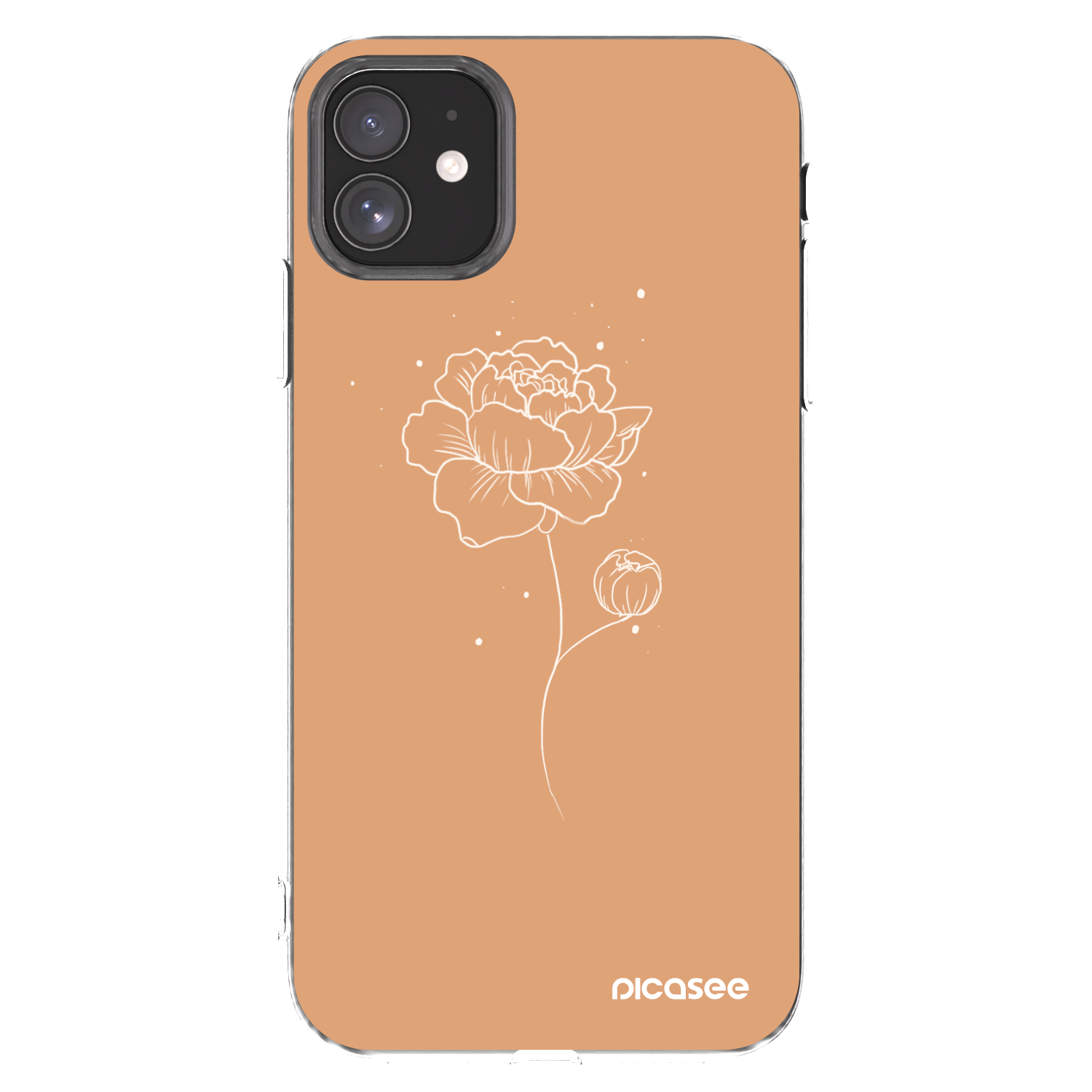 Picasee silikónový prehľadný obal pre Apple iPhone 11 - Peonies