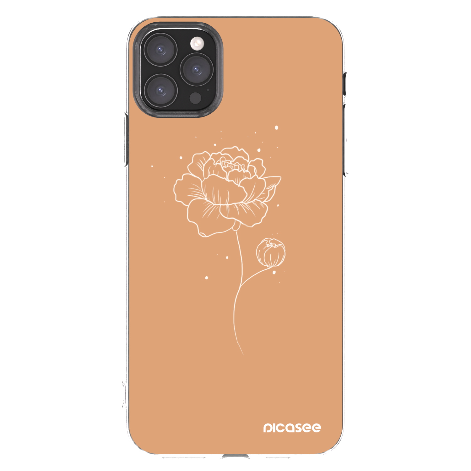 Picasee silikónový prehľadný obal pre Apple iPhone 11 Pro Max - Peonies