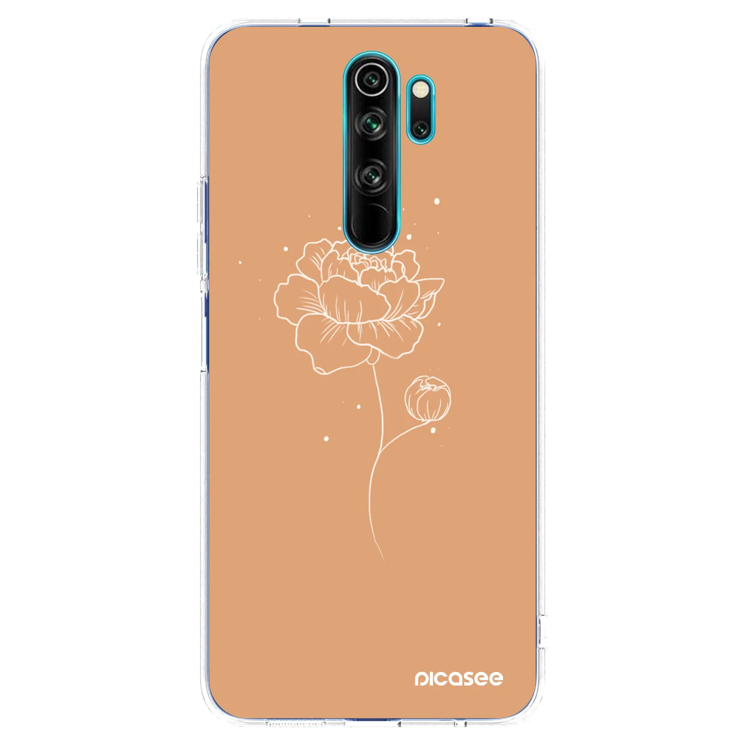 Picasee silikónový prehľadný obal pre Xiaomi Redmi Note 8 Pro - Peonies