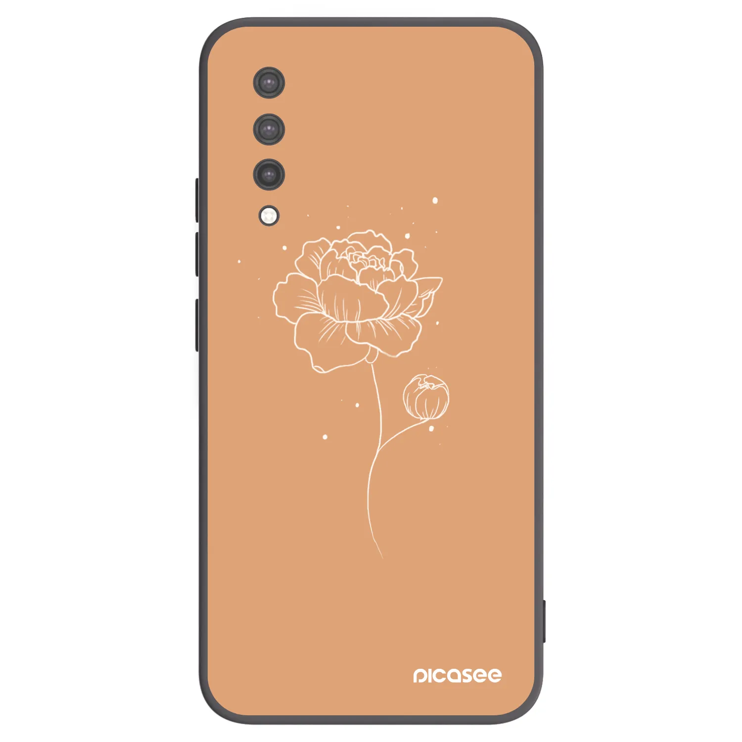 Picasee silikónový čierny obal pre Xiaomi Mi 9 Lite - Peonies