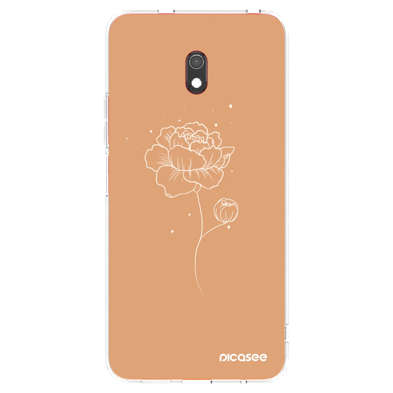 Picasee silikónový prehľadný obal pre Xiaomi Redmi 8A - Peonies