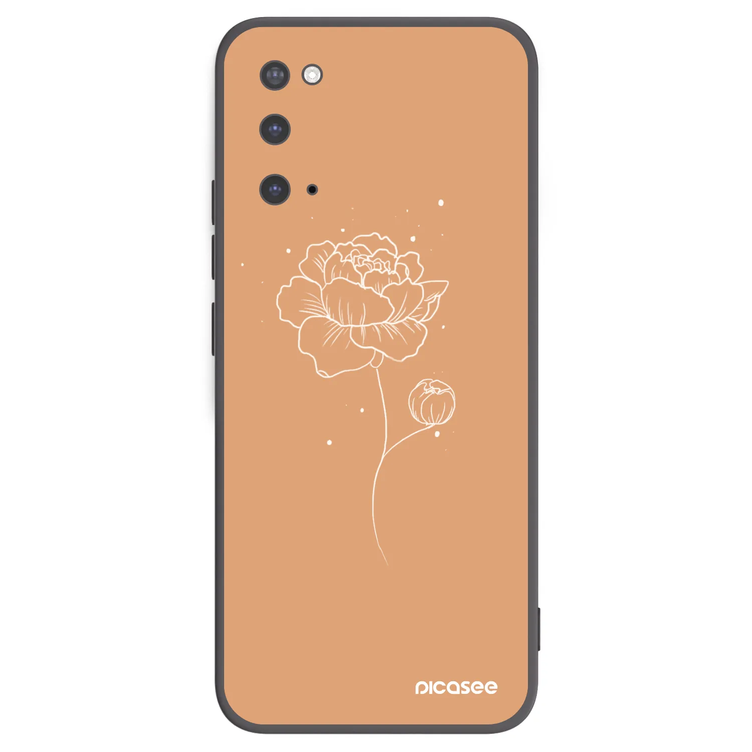 Picasee silikónový čierny obal pre Samsung Galaxy S20 G980F - Peonies
