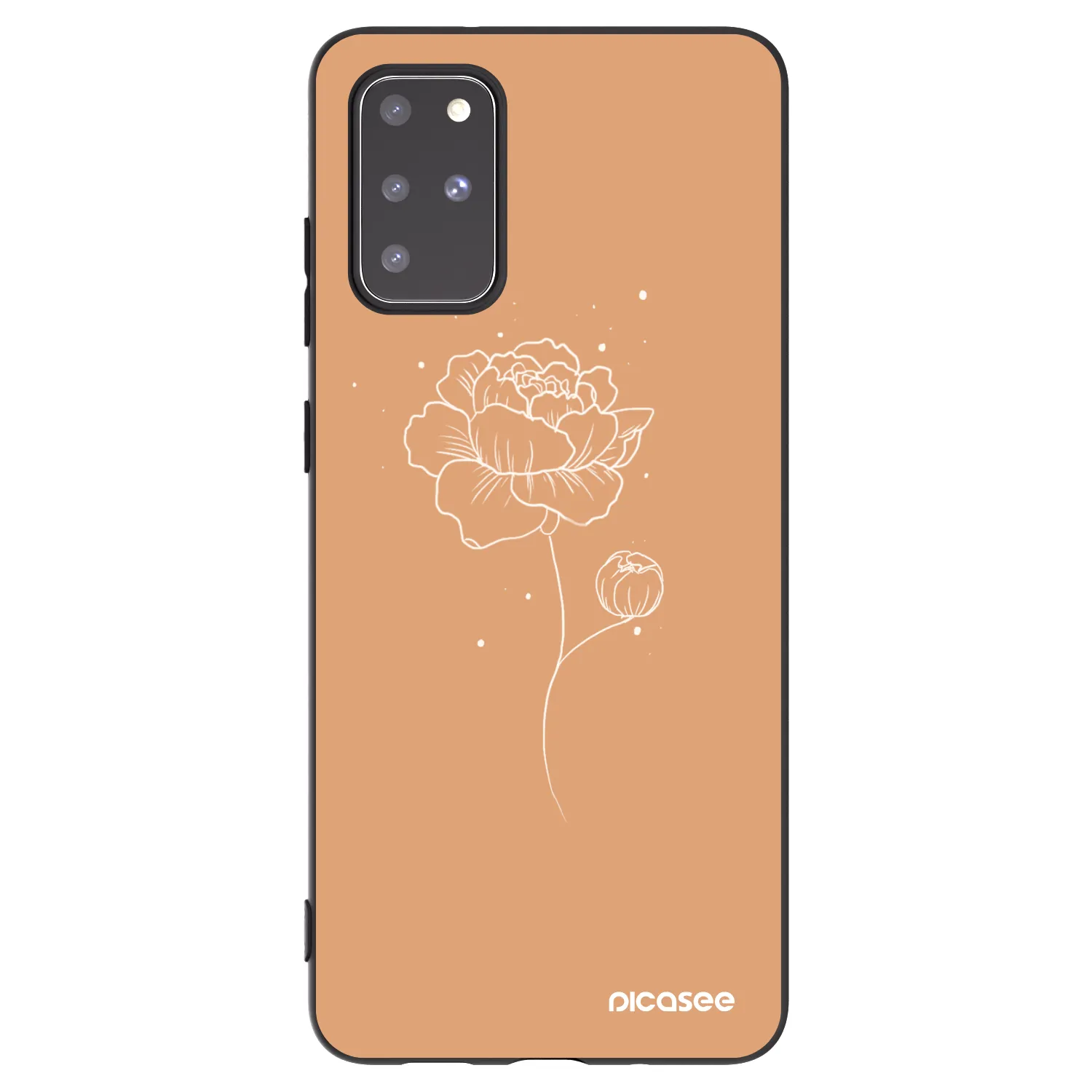 Picasee silikónový čierny obal pre Samsung Galaxy S20+ G985F - Peonies