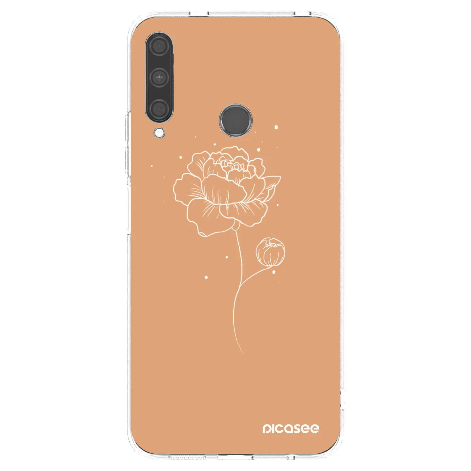 Picasee silikónový prehľadný obal pre Huawei P40 Lite E - Peonies
