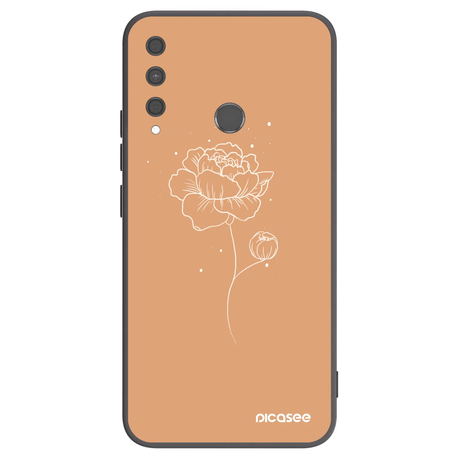 Picasee silikónový čierny obal pre Huawei P40 Lite E - Peonies