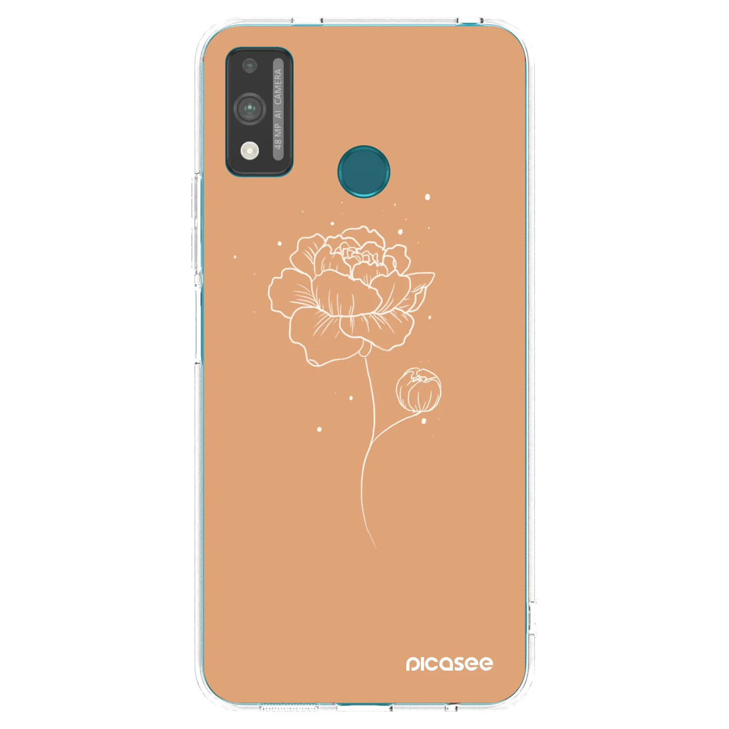 Picasee silikónový prehľadný obal pre Honor 9X Lite - Peonies