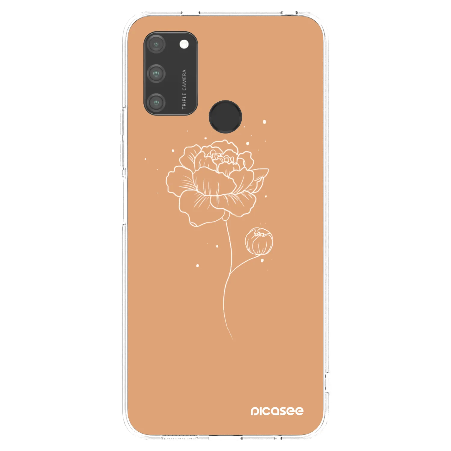 Picasee silikónový prehľadný obal pre Honor 9A - Peonies