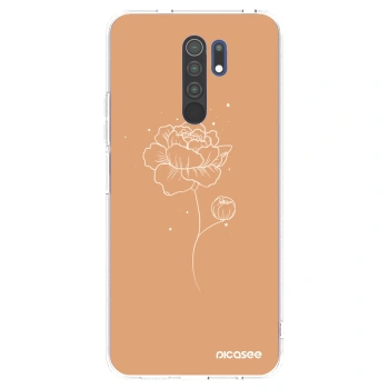 Picasee silikónový prehľadný obal pre Xiaomi Redmi 9 - Peonies