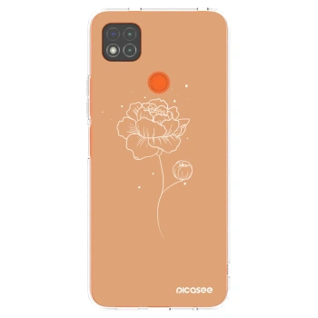 Picasee silikónový prehľadný obal pre Xiaomi Redmi 9C - Peonies