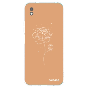Picasee silikónový čierny obal pre Xiaomi Redmi 9A - Peonies