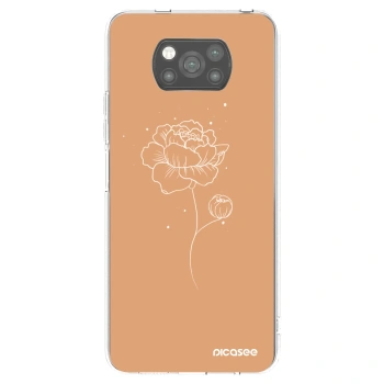 Picasee silikónový čierny obal pre Xiaomi Poco X3 - Peonies