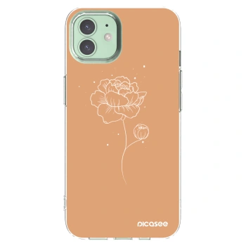 Picasee silikónový prehľadný obal pre Apple iPhone 12 - Peonies