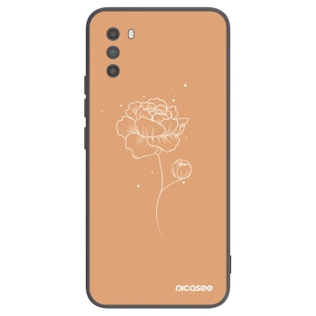 Picasee silikónový čierny obal pre Xiaomi Poco M3 - Peonies