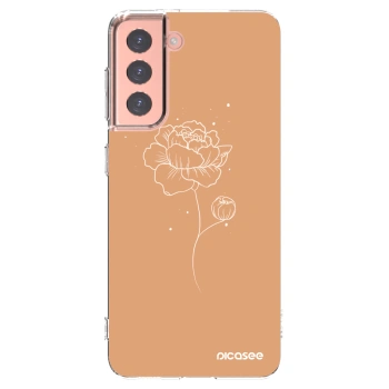 Picasee silikónový prehľadný obal pre Samsung Galaxy S21 5G G991B - Peonies