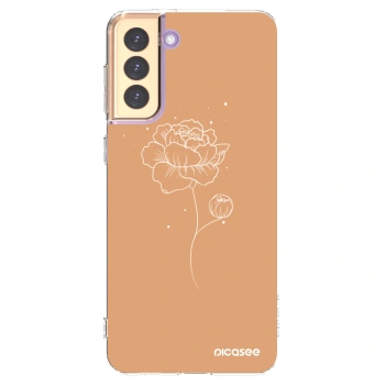 Picasee silikónový prehľadný obal pre Samsung Galaxy S21+ 5G G996F - Peonies