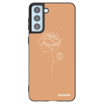 Picasee silikónový čierny obal pre Samsung Galaxy S21+ 5G G996F - Peonies