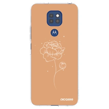 Picasee silikónový prehľadný obal pre Motorola Moto G9 Play - Peonies