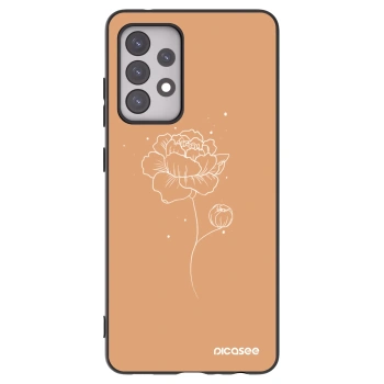 Picasee silikónový čierny obal pre Samsung Galaxy A52 5G A525F - Peonies