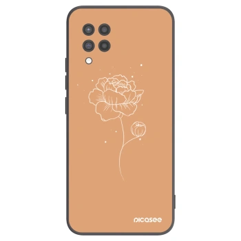 Picasee silikónový čierny obal pre Samsung Galaxy A42 A426B - Peonies