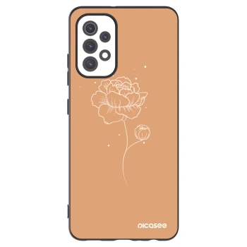 Picasee silikónový čierny obal pre Samsung Galaxy A32 5G A326B - Peonies