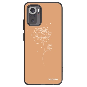Picasee silikónový čierny obal pre Xiaomi Redmi Note 10S - Peonies