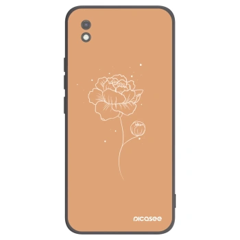 Picasee silikónový čierny obal pre Xiaomi Redmi 9AT - Peonies