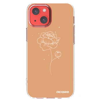 Picasee silikónový prehľadný obal pre Apple iPhone 13 mini - Peonies