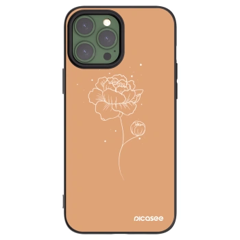 Picasee silikónový čierny obal pre Apple iPhone 13 Pro Max - Peonies