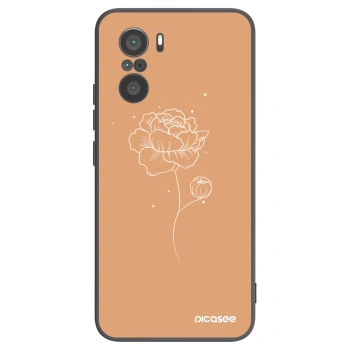Picasee silikónový čierny obal pre Xiaomi Poco F3 - Peonies
