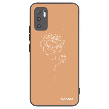 Picasee silikónový čierny obal pre Xiaomi Redmi Note 10 5G - Peonies