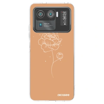 Picasee silikónový prehľadný obal pre Xiaomi Mi 11 Ultra - Peonies