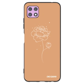 Picasee silikónový čierny obal pre Samsung Galaxy A22 A226B 5G - Peonies
