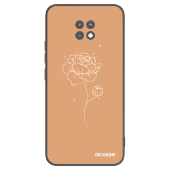 Picasee silikónový čierny obal pre Xiaomi Redmi Note 9T - Peonies