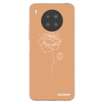 Picasee silikónový prehľadný obal pre Huawei Nova 8i - Peonies