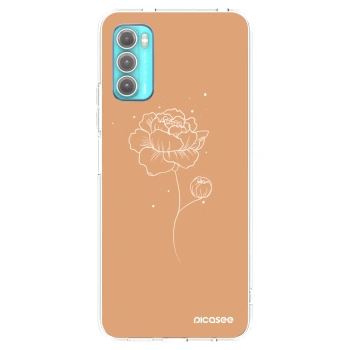 Picasee silikónový prehľadný obal pre Motorola Moto G60 - Peonies
