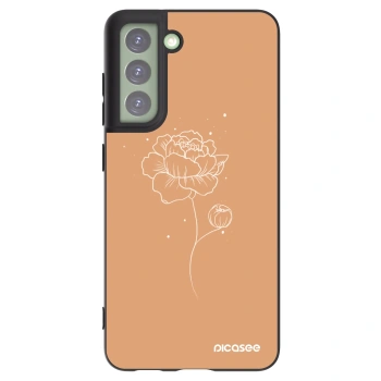 Picasee silikónový čierny obal pre Samsung Galaxy S21 FE 5G - Peonies