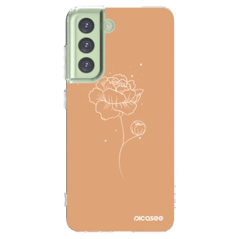 Picasee silikónový prehľadný obal pre Samsung Galaxy S21 FE 5G - Peonies