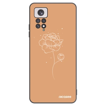 Picasee silikónový čierny obal pre Xiaomi Redmi Note 11 - Peonies