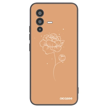 Picasee silikónový čierny obal pre Vivo V23 5G - Peonies