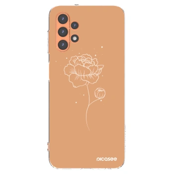 Picasee silikónový prehľadný obal pre Samsung Galaxy A13 4G A135 - Peonies